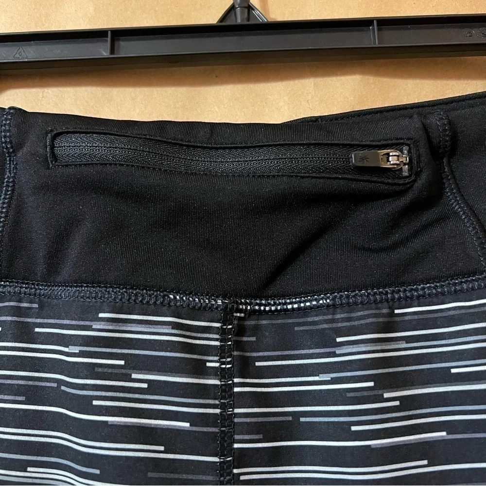 Athleta | Ready Set Go Running Shorts Athletic Lined Jigsaw Stripe Size S